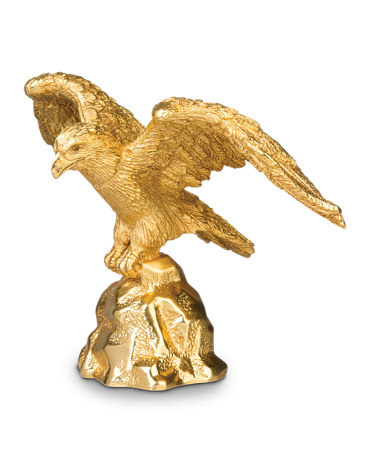 Shop Jay Strongwater Small Eagle Figurine In Gold